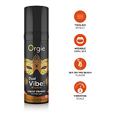 Жидкий вибратор Orgie Dual Vibe! Sex On The Beach Kissable Liquid Vibrator, 15 мл