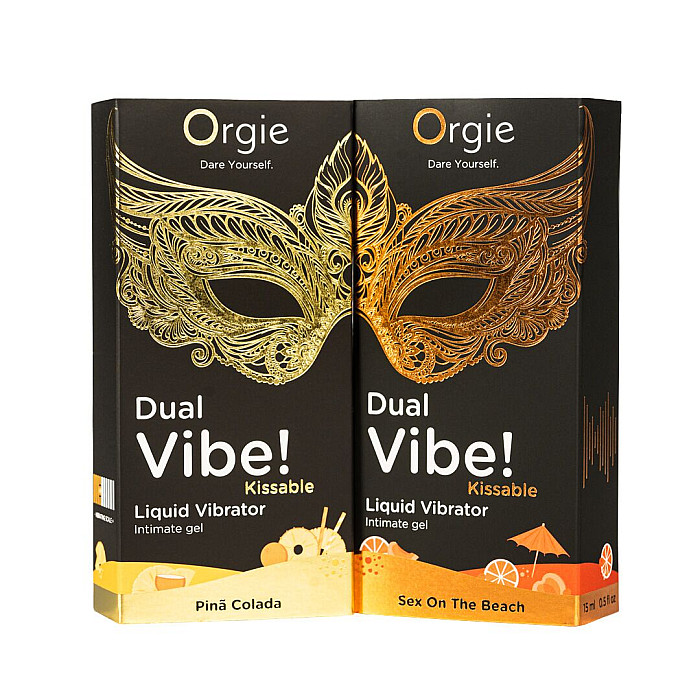Жидкий вибратор Orgie Dual Vibe! Sex On The Beach Kissable Liquid Vibrator, 15 мл