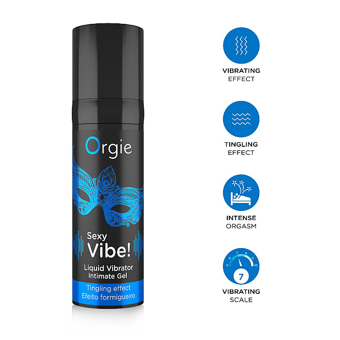 Рідкий вібратор Orgie Sexy Vibe! Liquid Vibrator, 15 мл, з ефектом мурашок