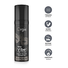 Жидкий вибратор Orgie Sexy Vibe! High Voltage, 15 мл, эффект мурашек + очень мощная вибрация