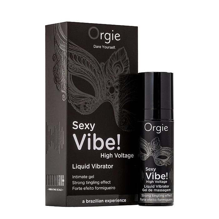 Жидкий вибратор Orgie Sexy Vibe! High Voltage, 15 мл, эффект мурашек + очень мощная вибрация