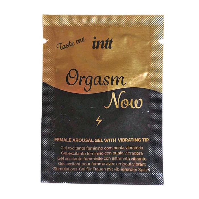 Пробник возбуждающего геля-вибратора для клитора 2-в-1 Intt Orgasm Now (2 мл)