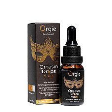 Возбуждающие капли для клитора Orgie Orgasm Drops Vibe!, 15 мл, тепло-холод, эффект вибрации