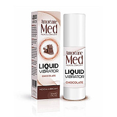 Лубрикант с эффектом вибрации Amoreane Med Liquid Vibrator Chocolate (30 мл)