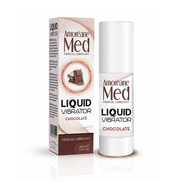 Лубрикант з ефектом вібрації Amoreane Med Liquid Vibrator Chocolate (30 мл)