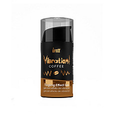Жидкий вибратор Intt Vibration Coffee (15 мл), густой гель, очень вкусный, действует до 30 минут