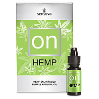 Возбуждающие капли для клитора Sensuva – ON for Her Hemp Infused Arousal Oil (5 мл) с маслом конопли