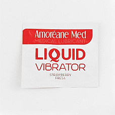 Пробник лубриканта с эффектом вибрации Amoreane Med Liquid Vibrator Strawberry (2 мл)