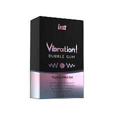 Жидкий вибратор Intt Vibration Bubble Gum (15 мл) EXTRA GREEN, очень вкусный, действует до 30 минут