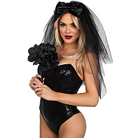Фата невесты Leg Avenue Tiered bridal veil O/S Black