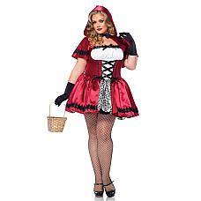 Эротический костюм Красной шапочки Leg Avenue Gothic Red Riding Hood 1X–2X, платье, накидка