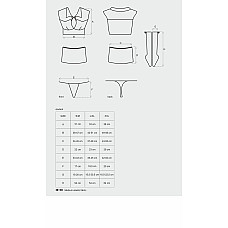 Эротический костюм студентки Obsessive Student 4 pcs costume L/XL, топ, юбка, стринги, гольфы