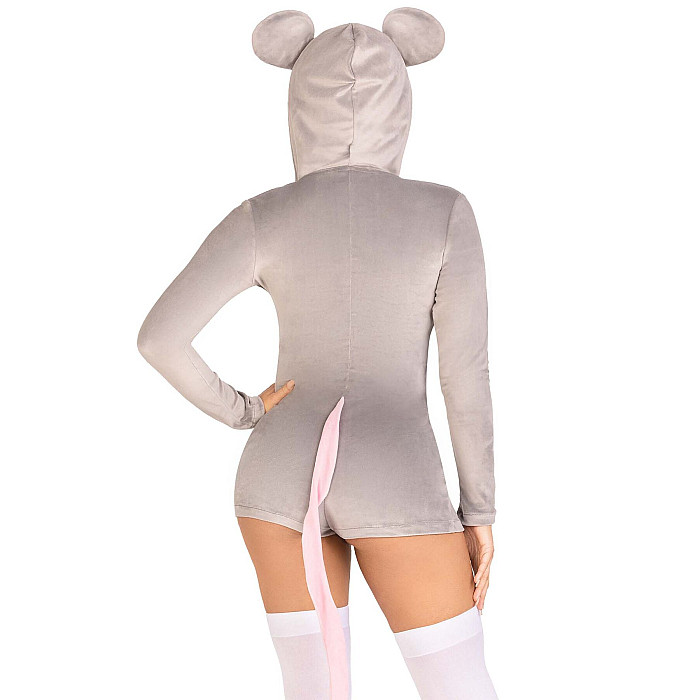Комбинезон-костюм мышки Leg Avenue Comfy Mouse XS, с капюшоном