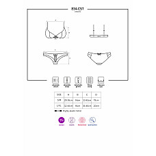 Еротичний костюм медсестри Obsessive 834-CST-6 L/XL, біло-блакитний