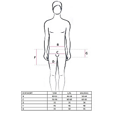 Мужской эротический костюм официанта Passion 021 BODY XXL/XXXL: очень откровенное боди