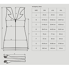 Эротический костюм медсестры Obsessive Emergency dress S/M, white, платье, стринги, перчатки, чепчик, стетоскоп