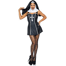Костюм черниці Leg Avenue Naughty Nun L, сукня, головний убір