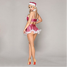 Новогодний эротический костюм «Блестящая Шелли» One Size Pink
