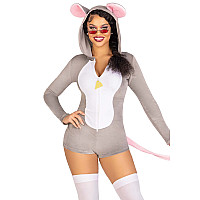Комбинезон-костюм мышки Leg Avenue Comfy Mouse L, с капюшоном