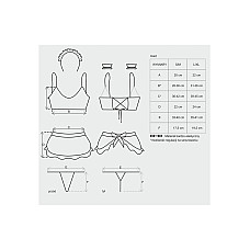 Атласний еротичний костюм покоївки Obsessive Maid set S/M, black, 5 предметів
