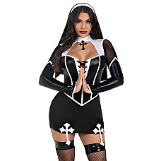 Костюм черниці Leg Avenue Holy Hottie Dress M