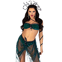 Эротический костюм Медузы Горгоны Leg Avenue Medusa Costume L, топ, юбка, нарукавники, украшения
