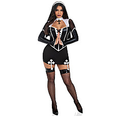 Костюм монашки Leg Avenue Holy Hottie Dress S