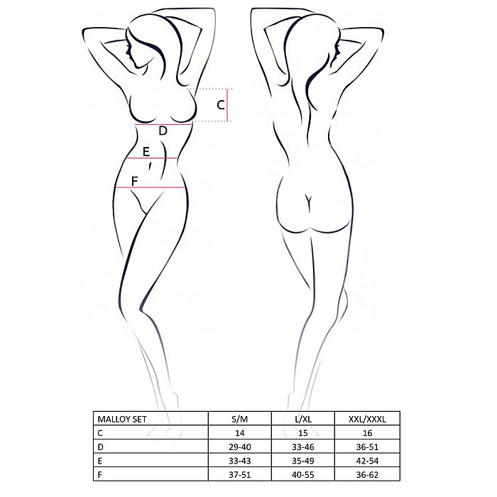 Костюм зайки Passion MALLOY SET S/M, трусики, топик и ушки
