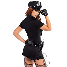 Эротический костюм полицейской Leg Avenue Dirty Cop M/L, 6 предметов