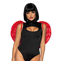 Крила дияволиці Leg Avenue devil wings Red, справжнє пір’я
