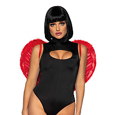Крила дияволиці Leg Avenue devil wings Red, справжнє пір’я