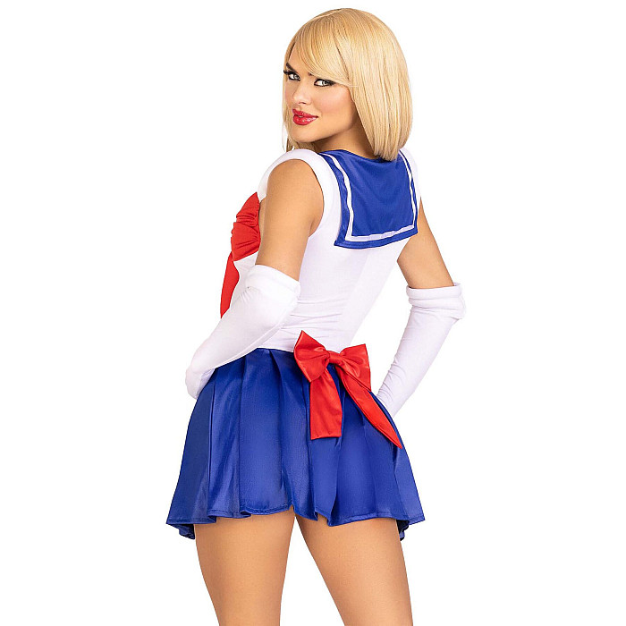 Эротический костюм Сейлор Мун Leg Avenue Sexy Sailor M, платье, перчатки, бант
