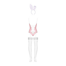 Еротичний костюм зайчика Obsessive Bunny suit 4 pcs costume pink S/M, рожевий, топ з підв’язками, тр