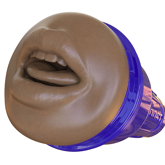 Мастурбатор-ротик Fleshlight Boost Blow Medium Dark Flesh, плавающие кольца Turbo Tech