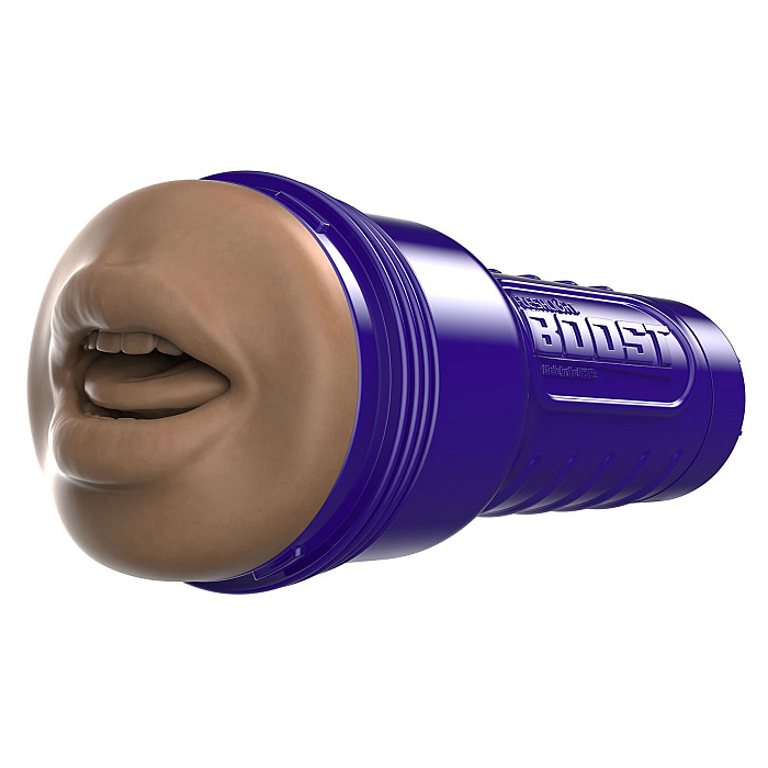 Мастурбатор-ротик Fleshlight Boost Blow Medium Dark Flesh, плавающие кольца Turbo Tech