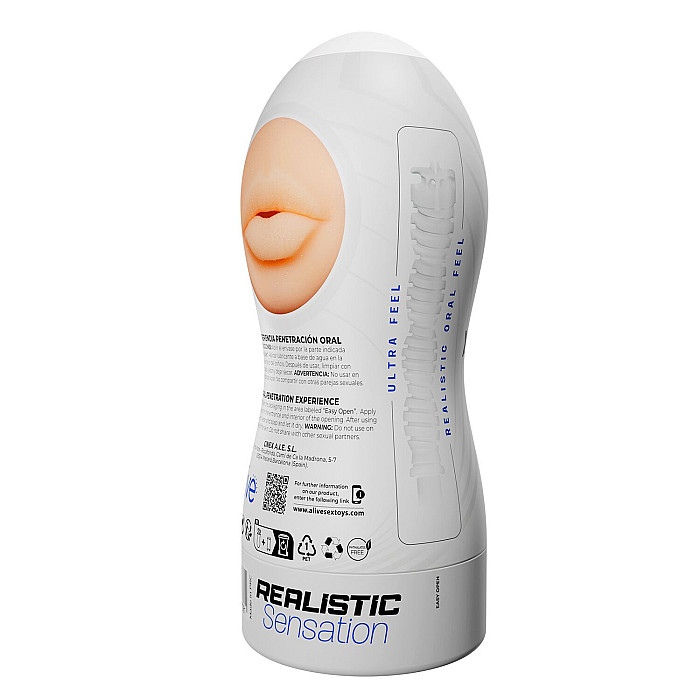 Мастурбатор-ротик Alive Maxi Flex L Oral, реалистичный вход, рельефный канал