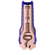 Мастурбатор-ротик Fleshlight Boost Blow Light Medium Flesh, плавающие кольца Turbo Tech