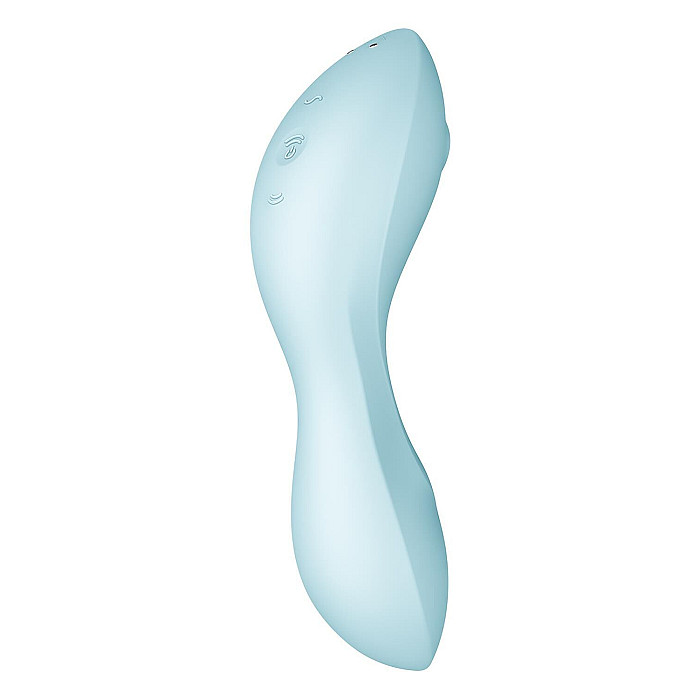 Вакуумный смарт-стимулятор с вибрацией Satisfyer Curvy Trinity 5 (Blue) (мятая упаковка!!!)