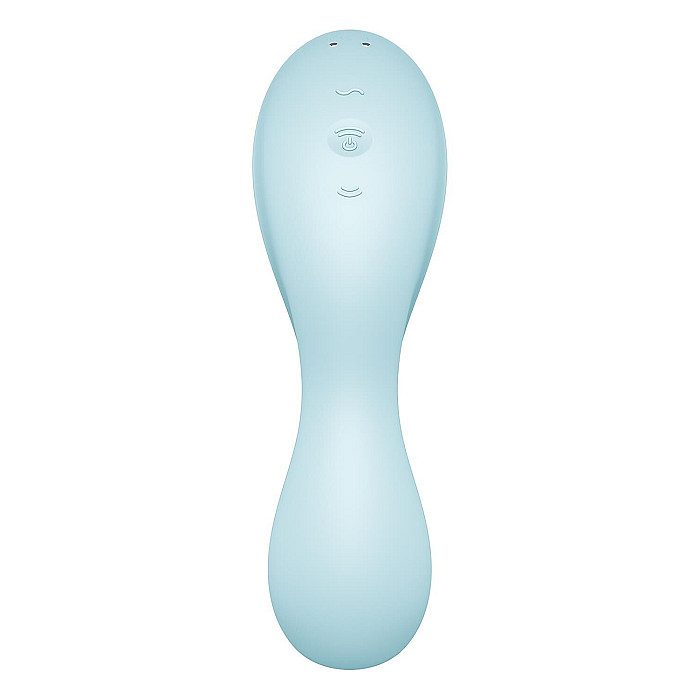 Вакуумный смарт-стимулятор с вибрацией Satisfyer Curvy Trinity 5 (Blue) (мятая упаковка!!!)