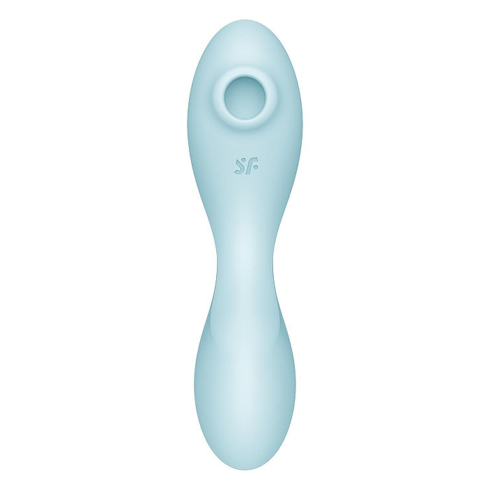 Вакуумный смарт-стимулятор с вибрацией Satisfyer Curvy Trinity 5 (Blue) (мятая упаковка!!!)