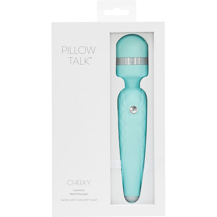 Роскошный вибромассажер PILLOW TALK - Cheeky Teal (мятая упаковка!!!)