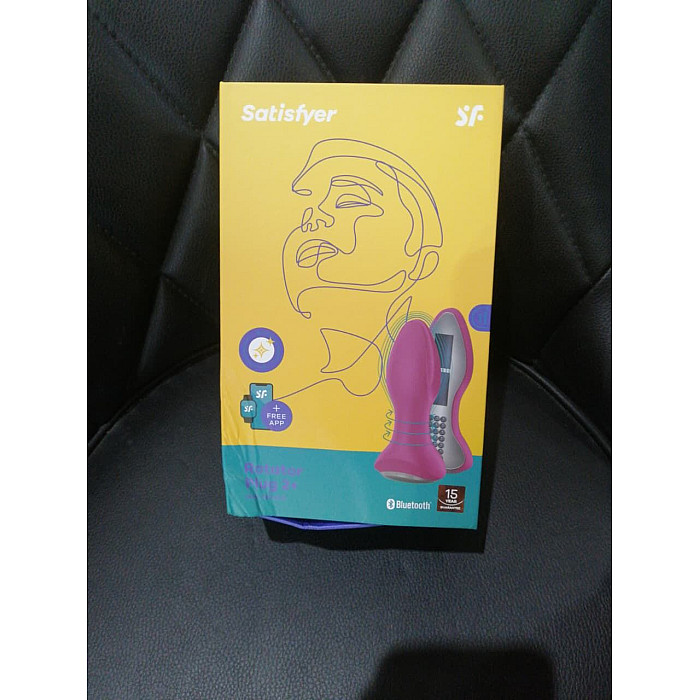 Анальная смарт вибропробка с жемчужным массажем Satisfyer Rotator Plug 2+ Violet (мятая упаковка!!!)