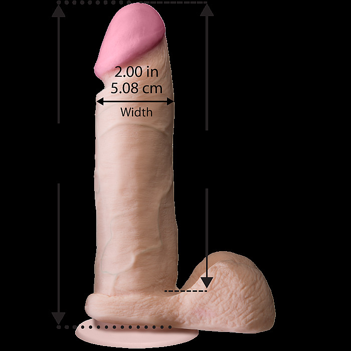 Фалоімітатор Doc Johnson The Realistic Cock 8 inch White - ULTRASKYN, Vack-U-Lock (м'яте паковання!!!)