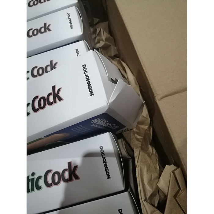 Фалоімітатор Doc Johnson The Realistic Cock 8 inch White - ULTRASKYN, Vack-U-Lock (м'яте паковання!!!)
