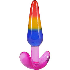 Набор анальных пробок Doc Johnson Crystal Jellies - Anal Trainer Set - Rainbow (мятая упаковка!!!)