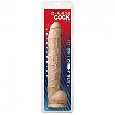 Фалоімітатор Doc Johnson Dick Rambone Cock White (в ПЕ пакеті!), Діаметр 6 см, довжина 42 см, ПВХ