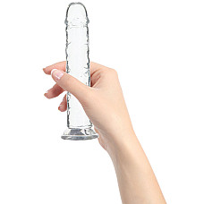 Прозрачный фаллоимитатор ADDICTION Vertical Dong 8″ (лопнул блистер!!!)
