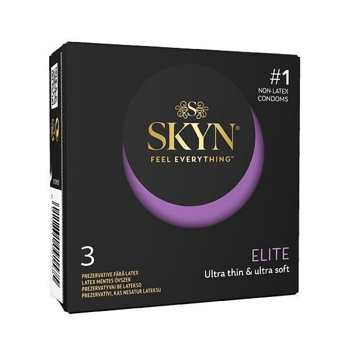 Безлатексні преміум-презервативи SKYN Elite 3 шт, ультратонкі (м'ята паковання!!!)