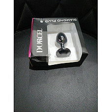 Металева анальна пробка з кристалом Dorcel Diamond Plug Black S (м'яте паковання!!!)