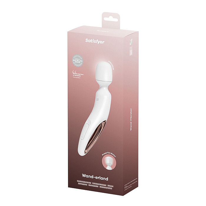Вібромасажер Satisfyer Wand-erland (White/Rosegold) (м'ята упаковка!!!)